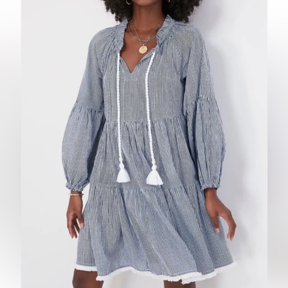 Tuckernuck women’s nautical dress size XS blue and white new with tags NWT